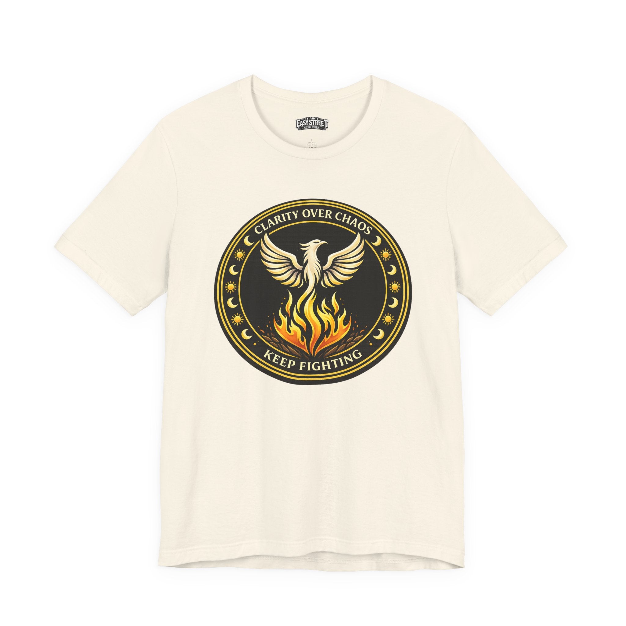 Clarity Over Chaos Crest - Keep Fighting Tee